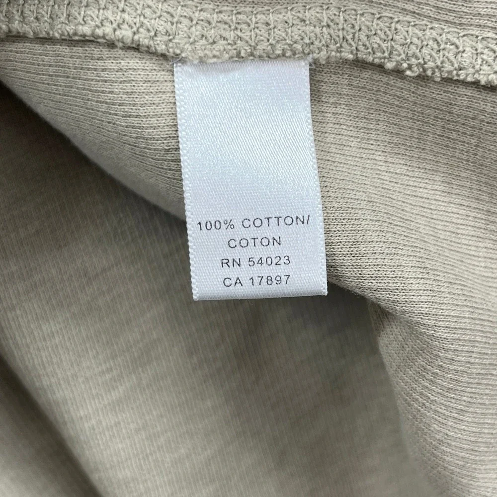 Banana Republic Quarter Zip Pullover Mens XL Beige Tan Ribbed Sweater Preppy